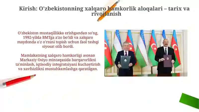 O'zbekistonning xalqaro tashkilotlar bilan hamkorligi 3