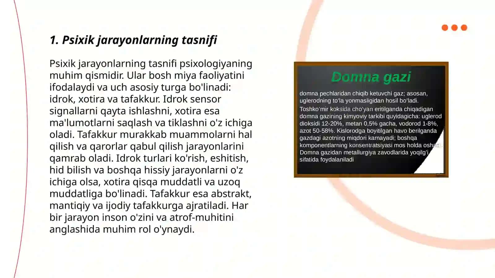 Psixik jarayonlar haqida tushuncha 3