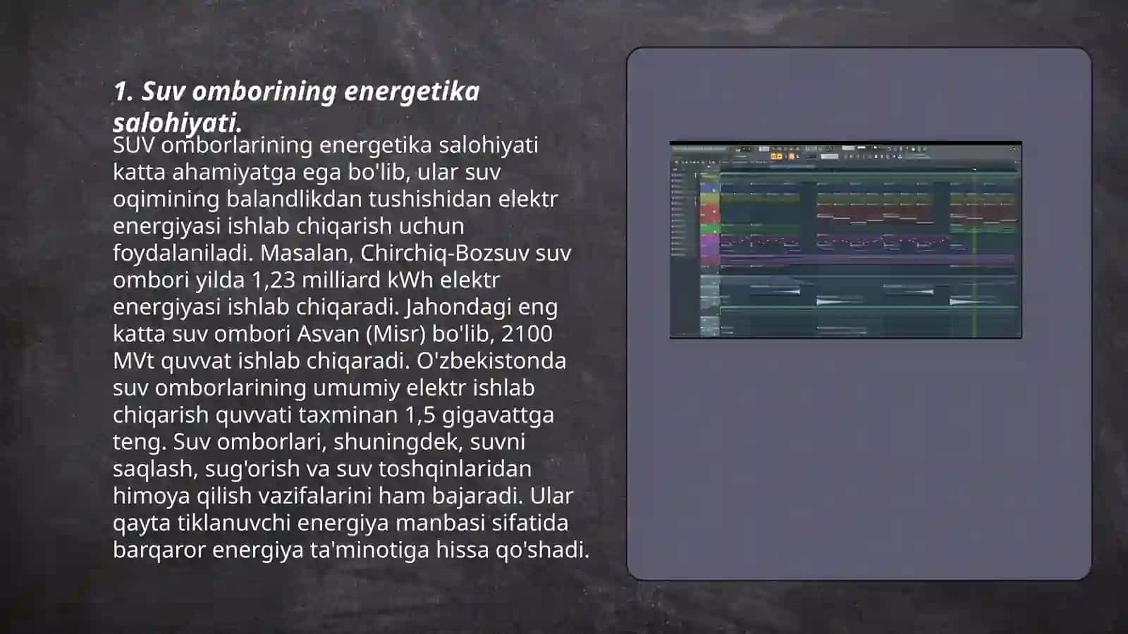 Suv omborlarining energetika salohiyati 3