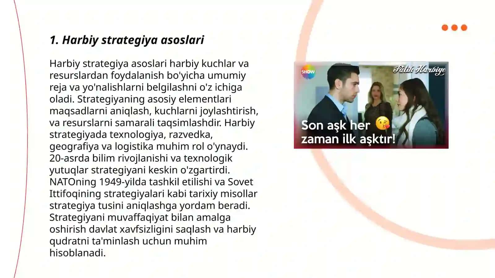 Harbiy harakatlar olib borishning usul va vositalari 3