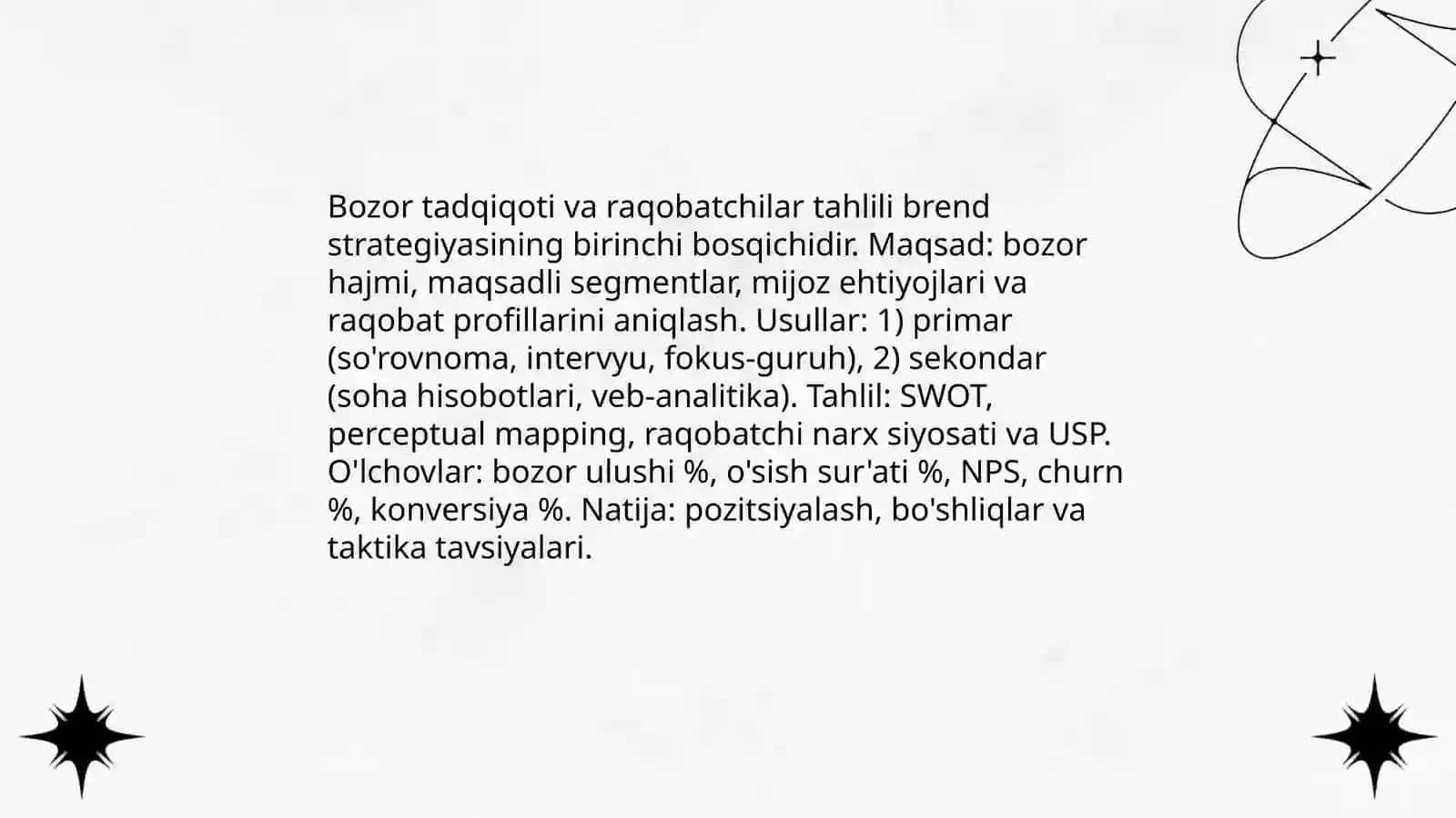 Bozor tadqiqoti va raqobatchilar tahlili 3