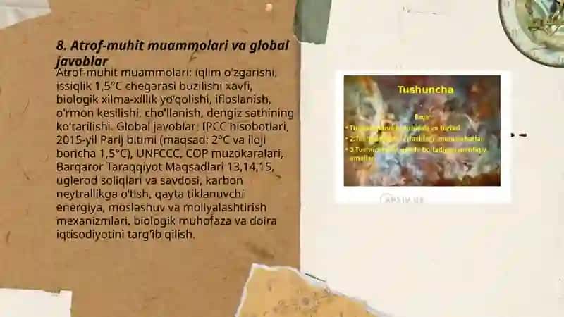Atrof-muhit muammolari va global javoblar 3