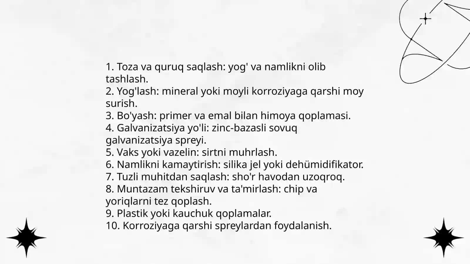 Uyda karroziyani kamaytrish yollari 3