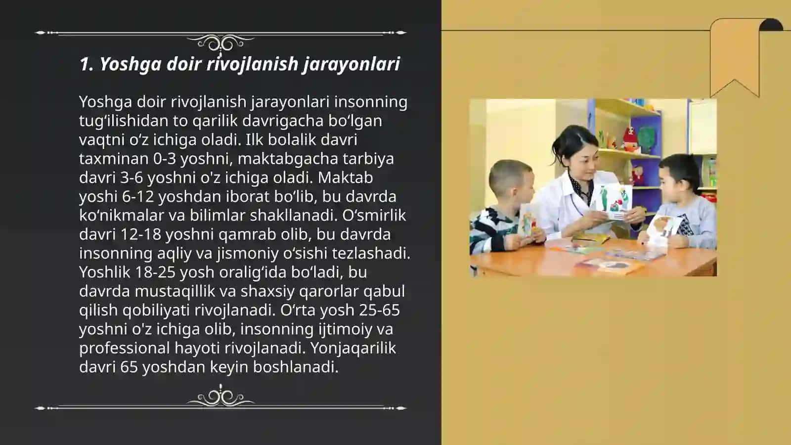 Yoshga doir rivojlanish jarayonlari 3