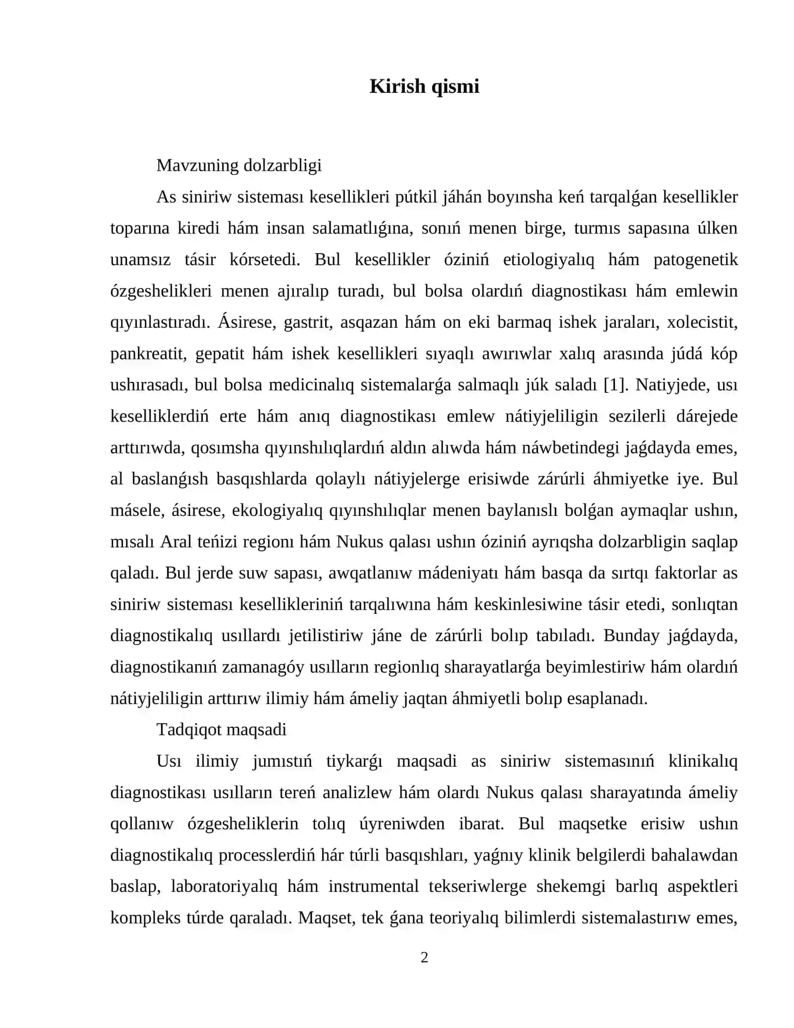 . As siniriw sistemasınıń klinikalıq diagnostikası. 3