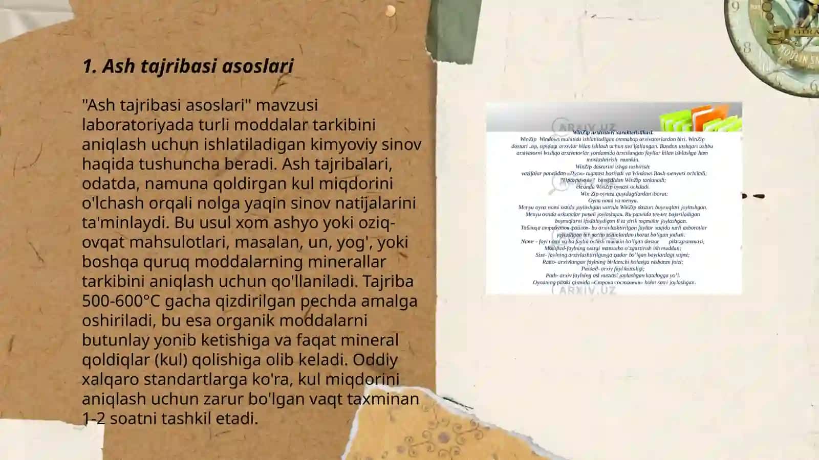 Ash tajribasi asoslari 3