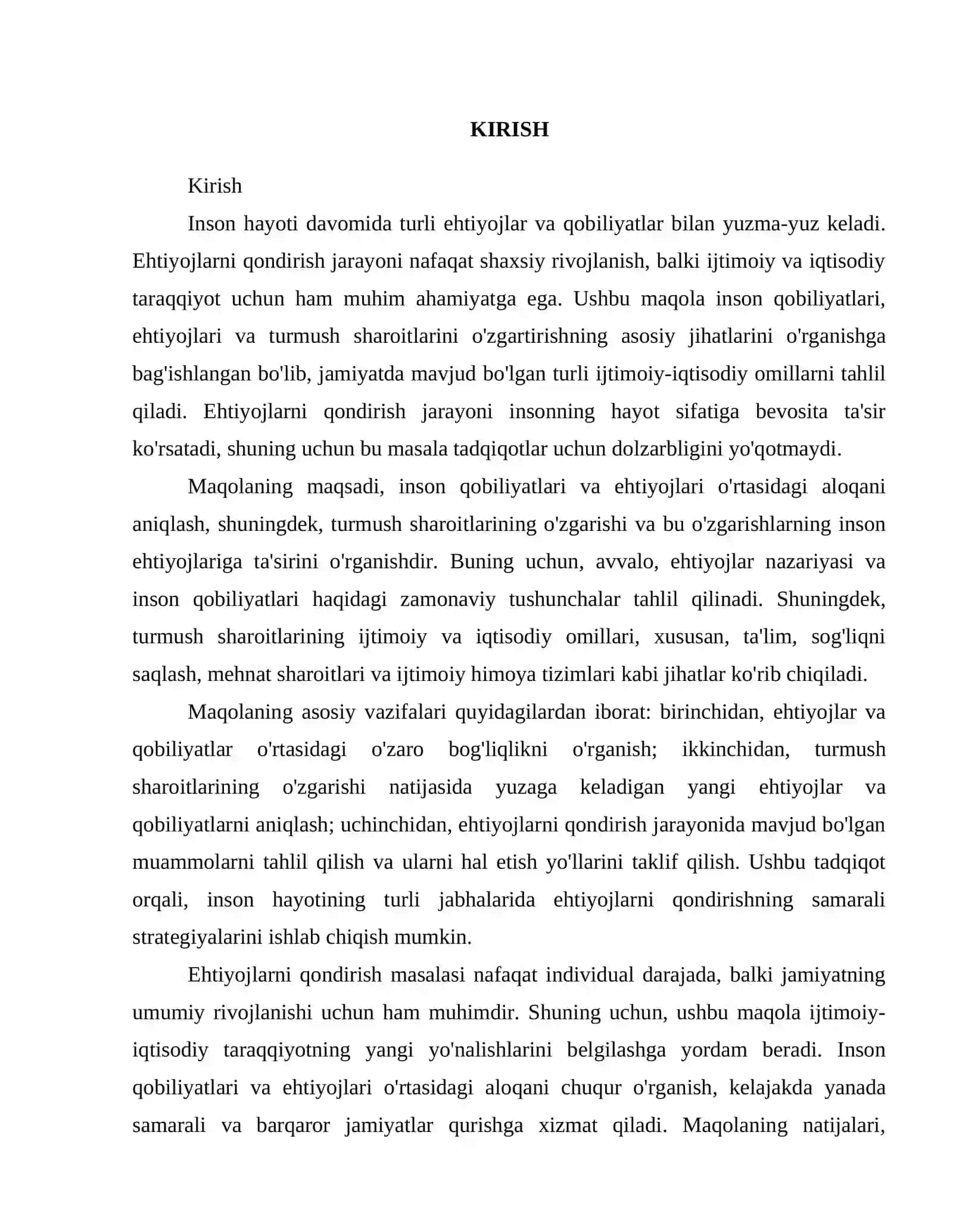 EHTIYOJLARNI QONDIRISH: INSON QOBILIYATLARI 3