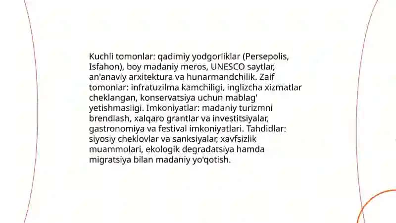 Eron turizimi swot tahlili 3