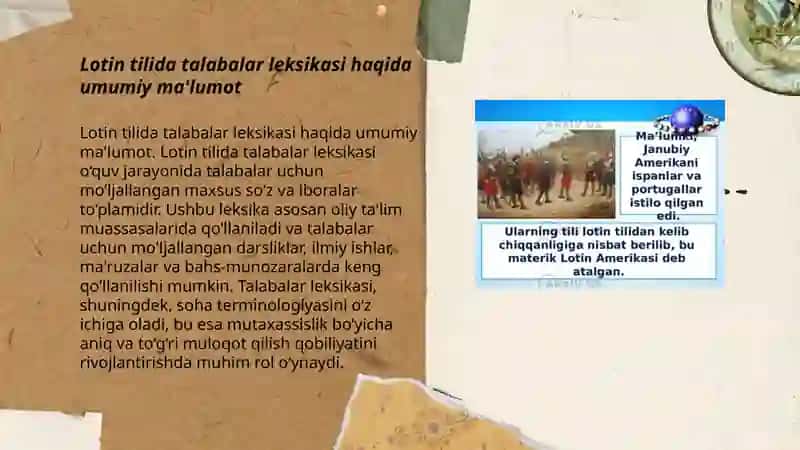 Lotin tilida talabalar leksikasi 3