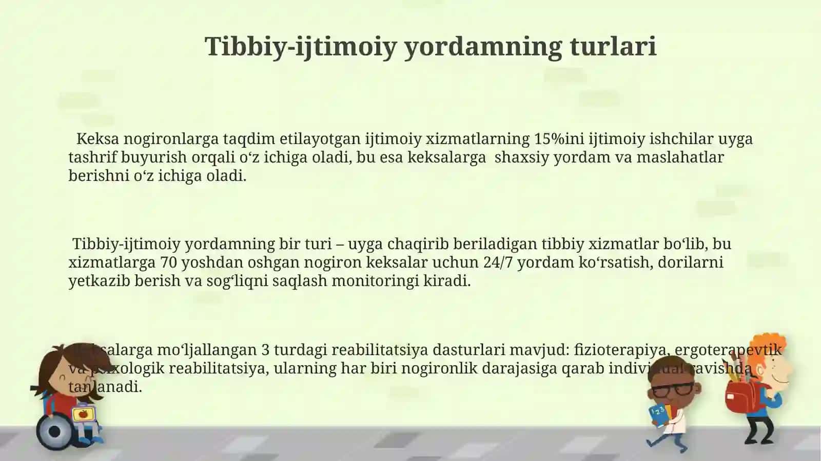 Chet el mamlakatlarida imkoniyati cheklangan qariyalar bilan 3