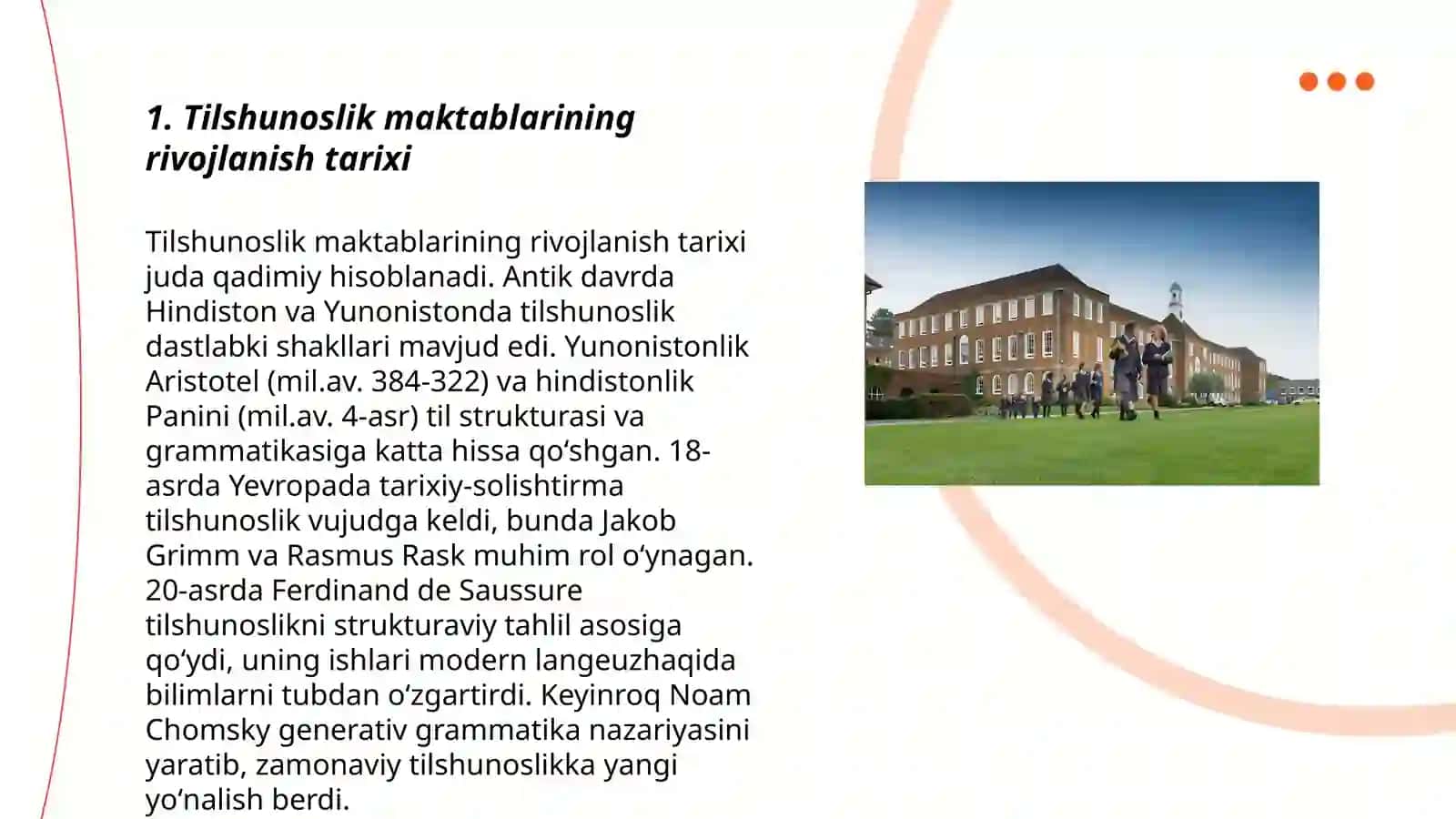 Tilshunoslik Maktablari Tarixi 3