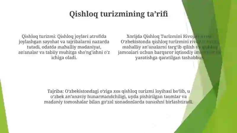Xorijda Qishloq Turizmini Rivojlantirish 3