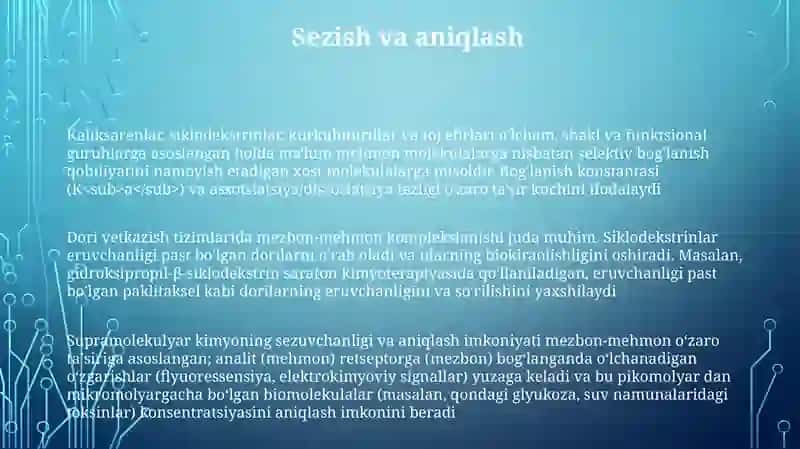 Mehmon-mezbon molekulalarning ahamyati 3