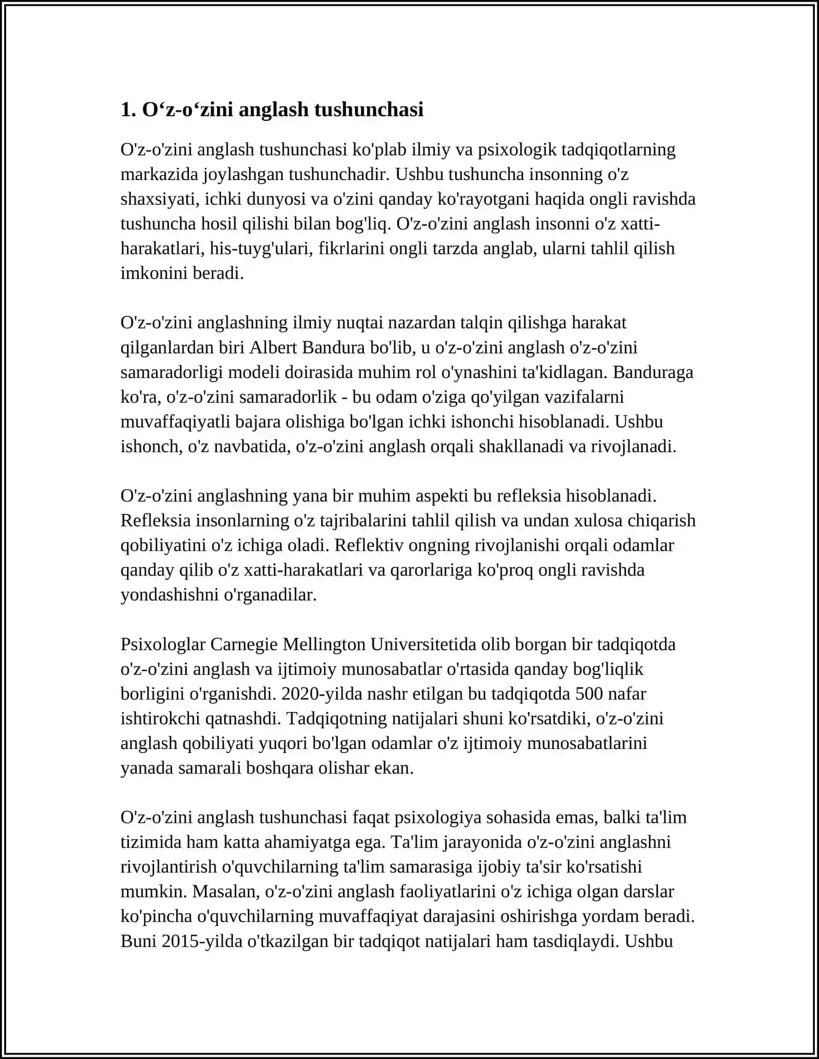 OʻZ-OʻZINI ANGLASHNING PEDAGOGIK XUSUSIYATLARI 3