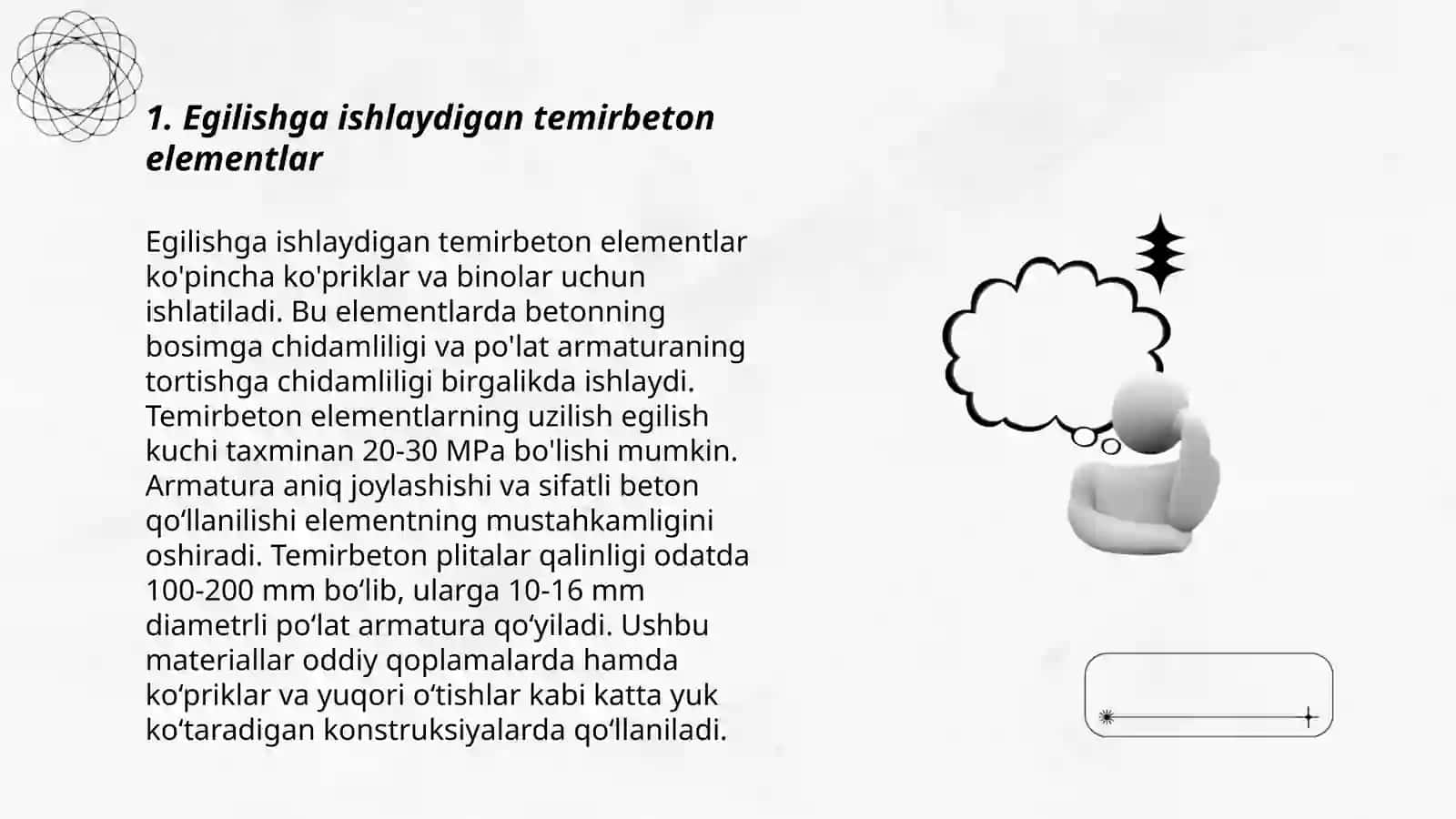 Egilishga ishlaydigan temirbeton elementlar 3