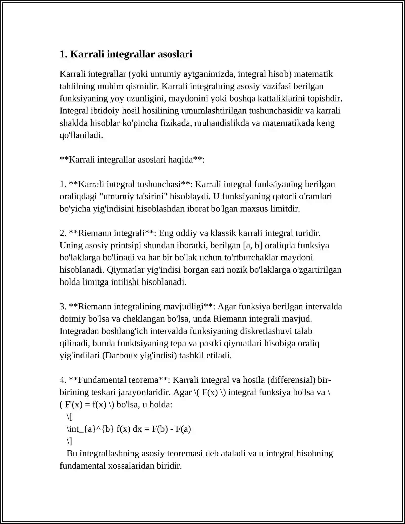 KARRALI INTEGRALLARNING XIMIYADADI TATBIQLARI 3
