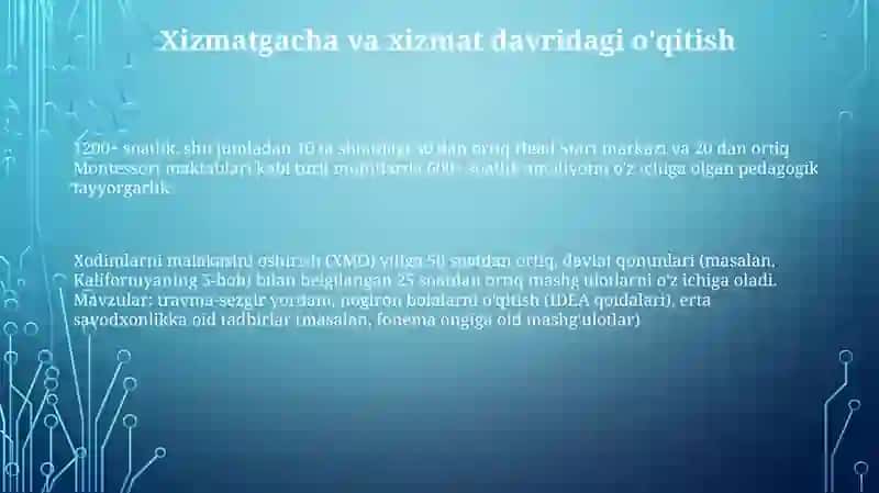 Xodimlarni malakasini oshirish (XMO) 3