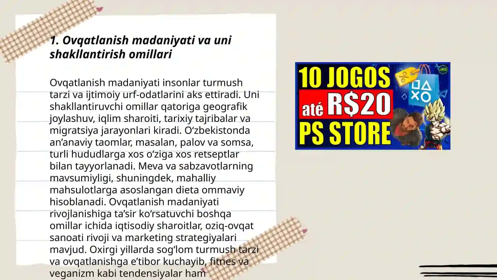 Ovqatlanish madaniyati 3