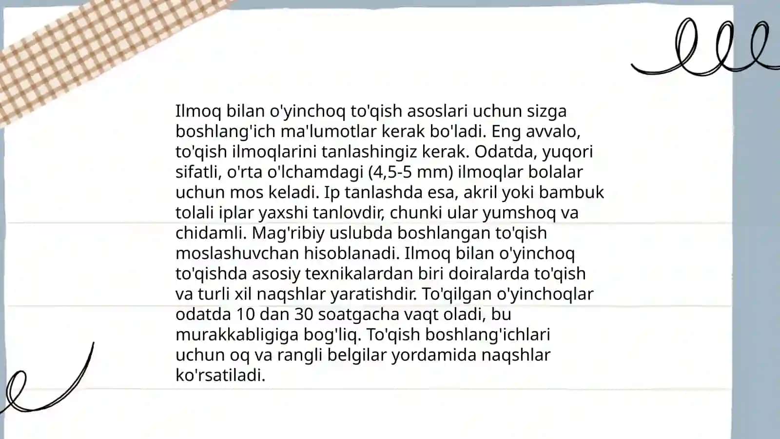 Ilmoq bilan o'yinchoq to'qish asoslari 3