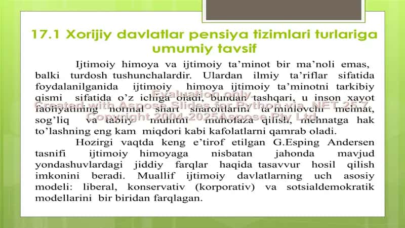 Xorijiy mamlakatlar pensiya tizimi 3