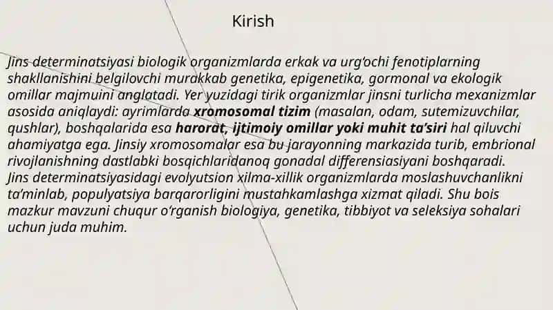 Jins tiplarining determinatsiyasi 3