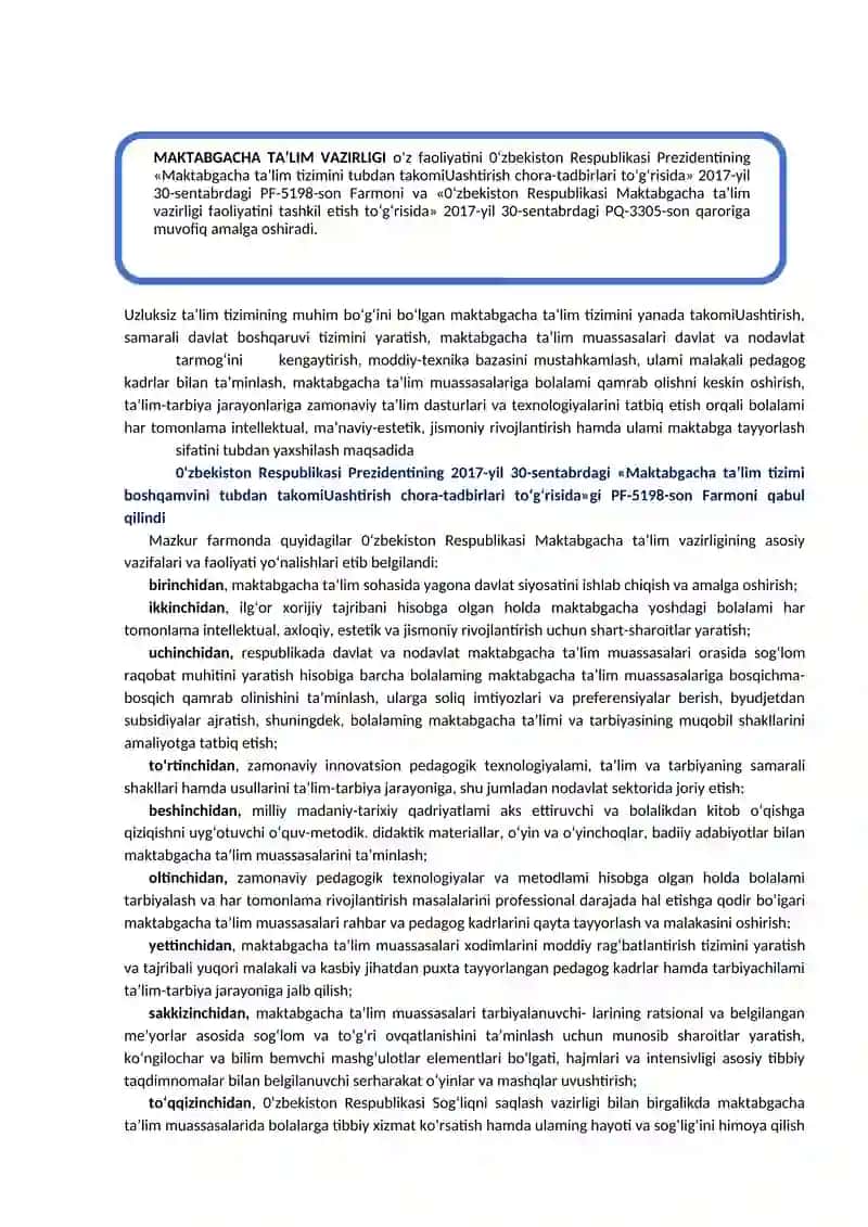 O‘zbekiston Respublikasi ta’lim tizimida modernizatsiya jarayonlari 3