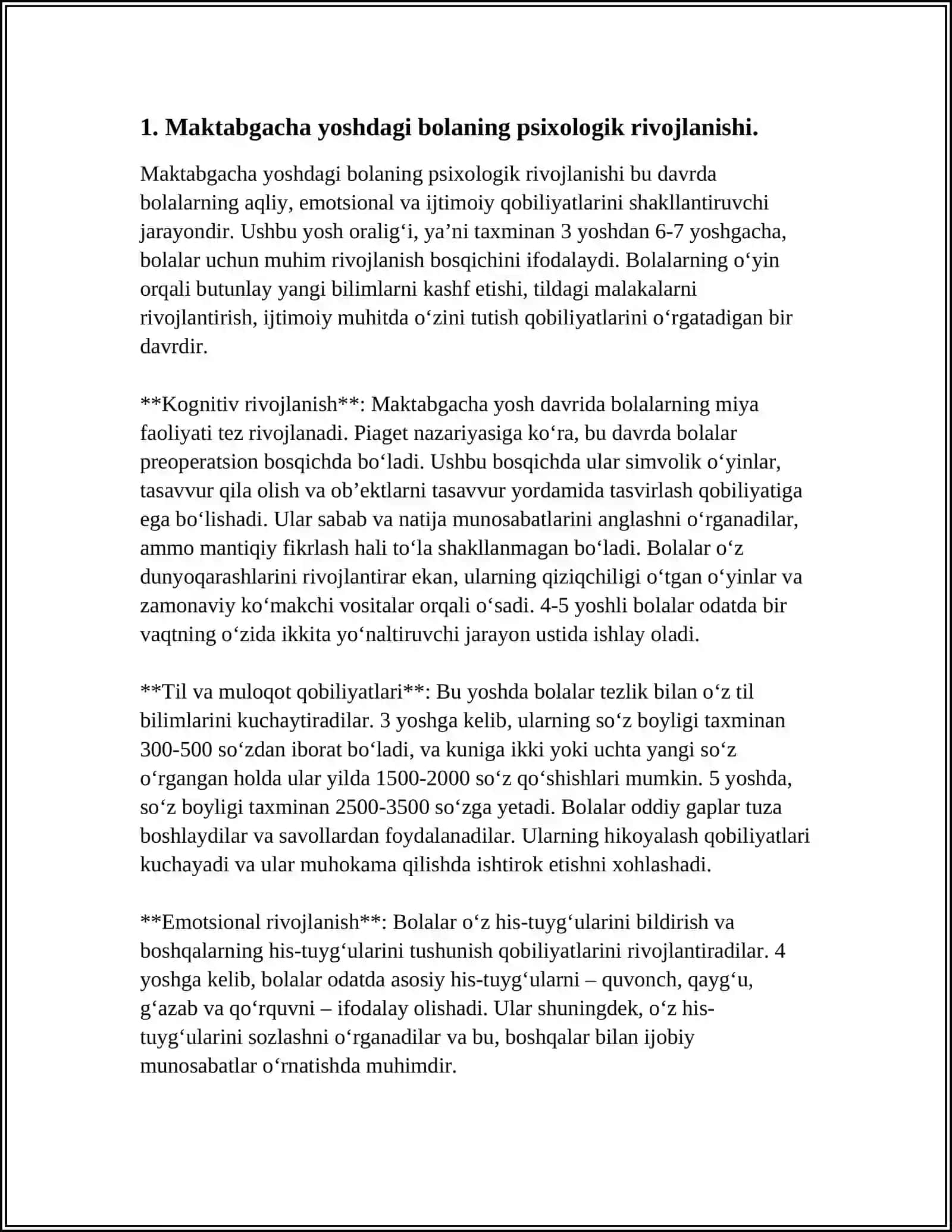 MAKTABGACHA YOSHDA BOLANING PSIXOLOGIK RIVOJLANISHI 3