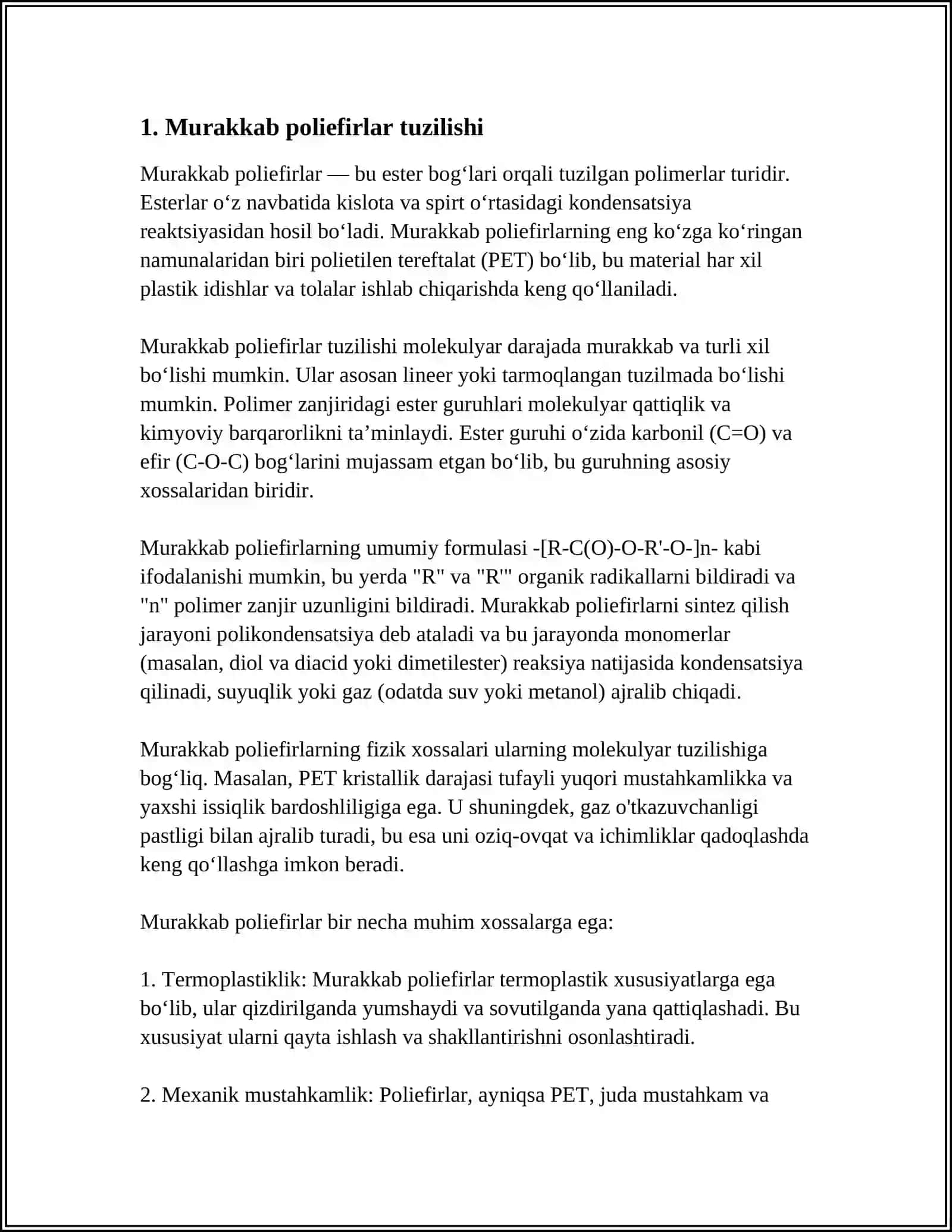 MURAKKAB POLIEFIRLAR AHAMIYATI 3