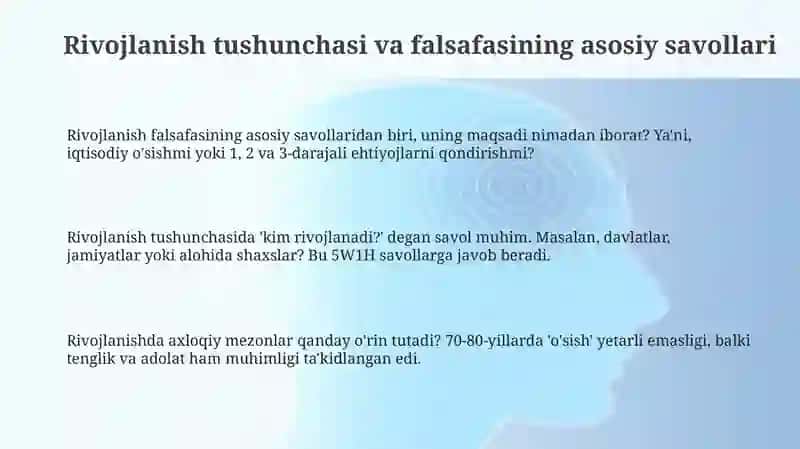 Rivojlanish falsafasi 3