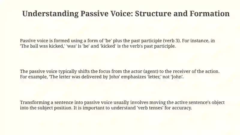 Passive voice 3