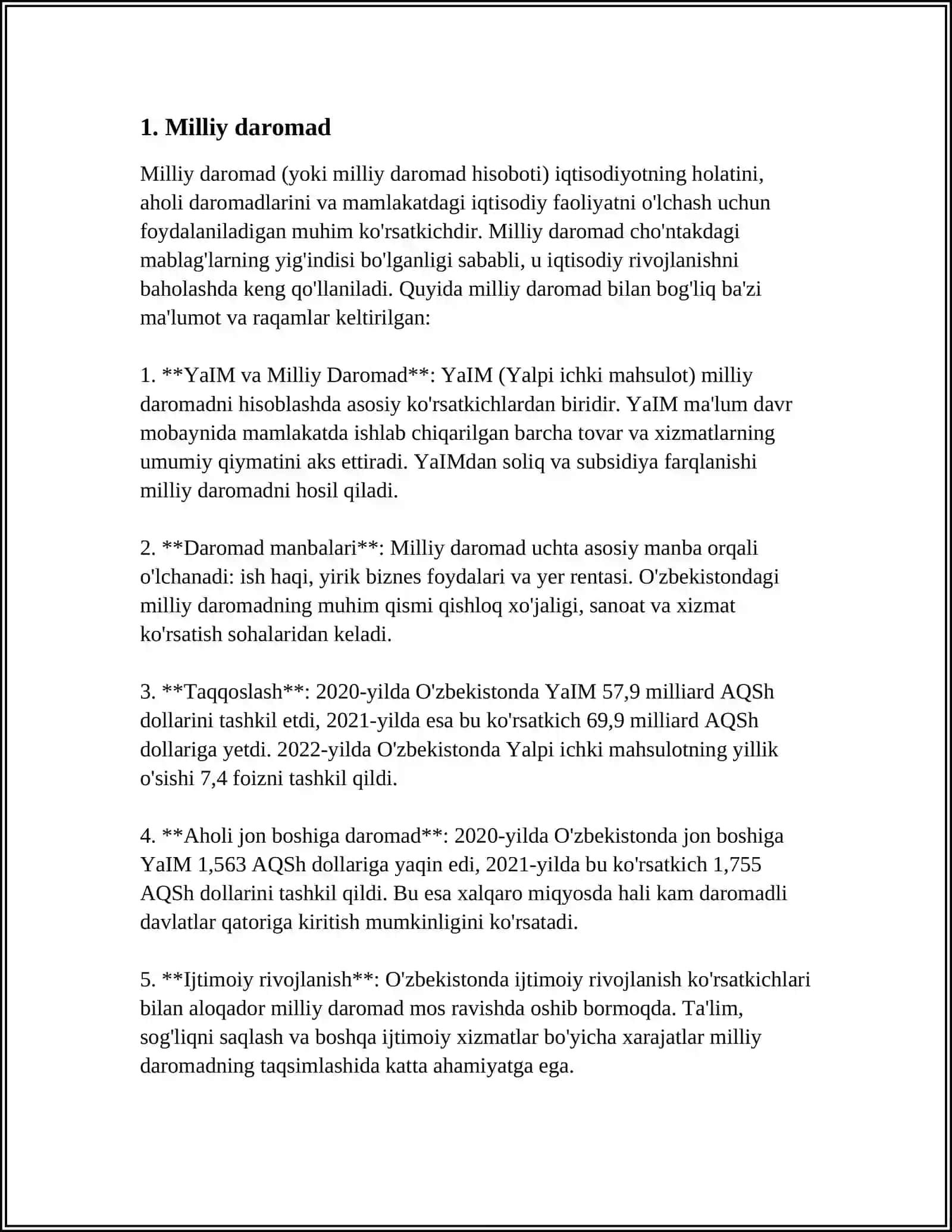 MILLIY IQTISODIYOT VA UNING MAKROIQTISODIY KÓRSATKICHLARI 3