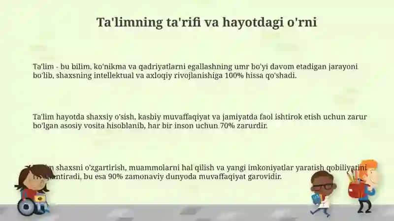 Umrbod ta'lim: Ta'rif, ahamiyat va afzalliklar 3
