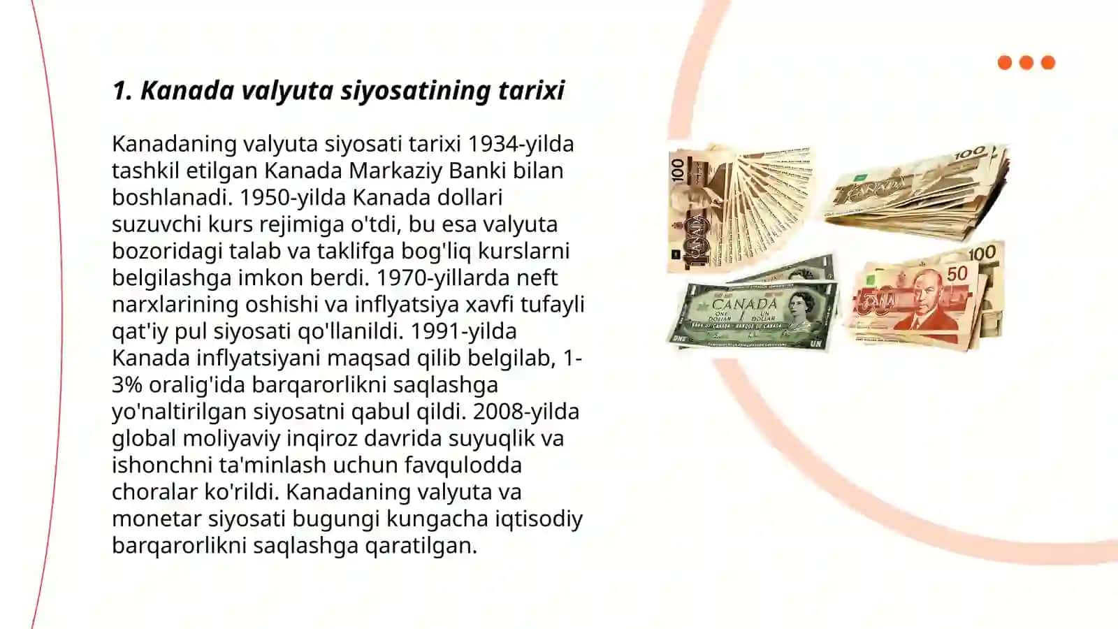 Kanada valyuta siyosati 3