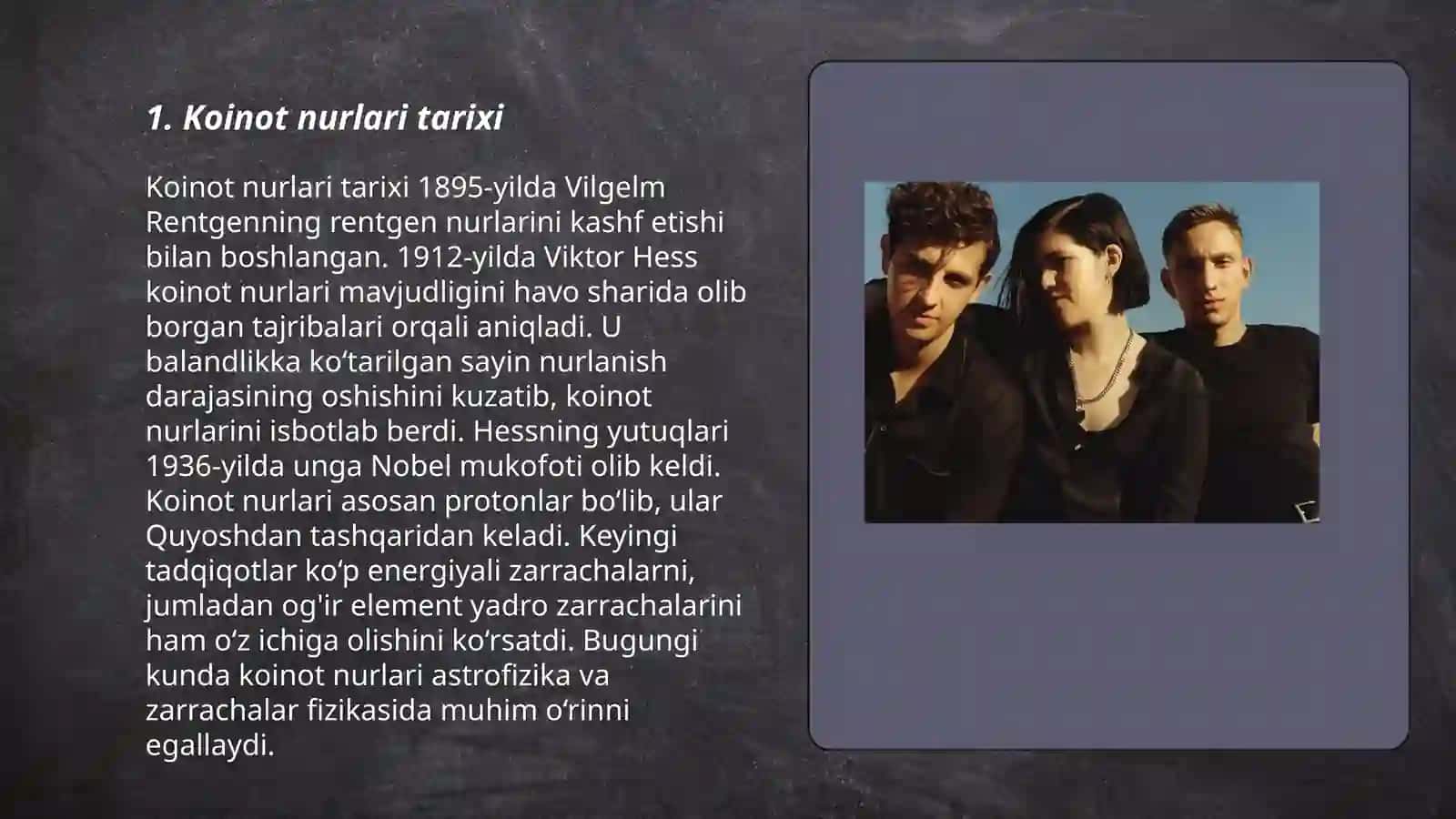 Koinot nurlari 3