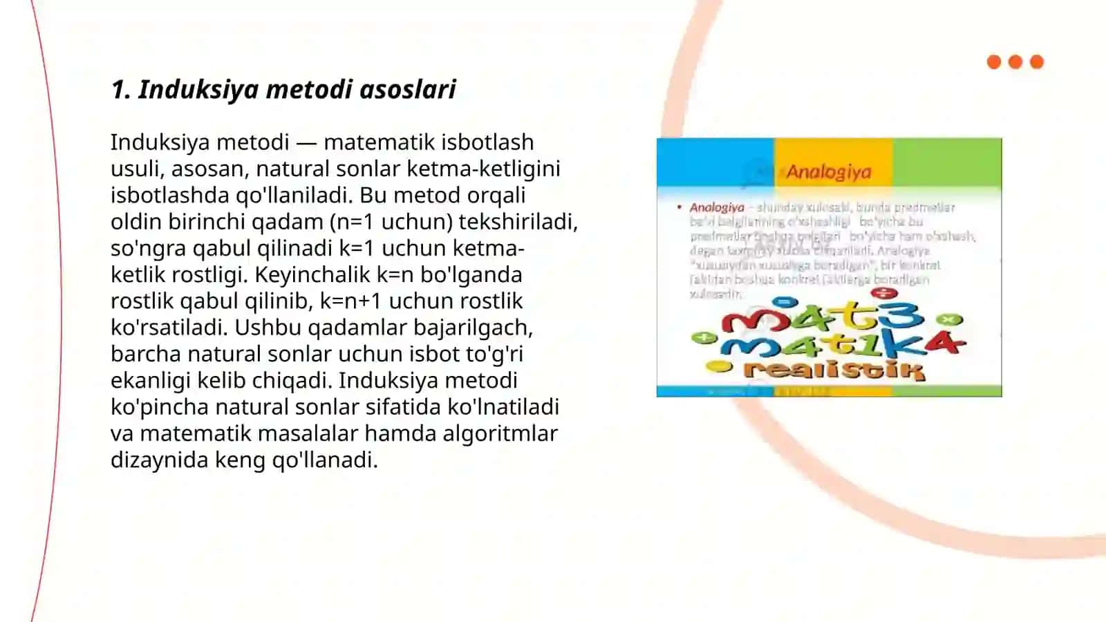 Induksiya,deduksiya va analogiya metodlari 3