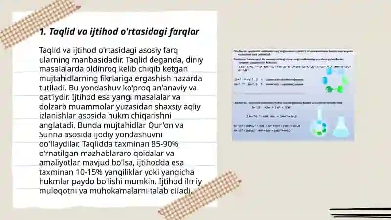 Taqlid va ijtihod o'rtasi farqlar 3