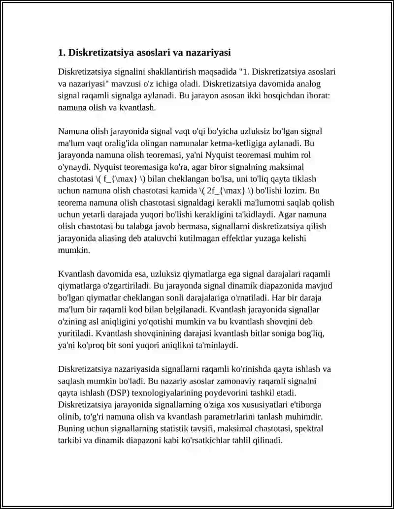 DISKRETIZATSIYA SIGNALLARINI SHAKLLANTIRISH 3