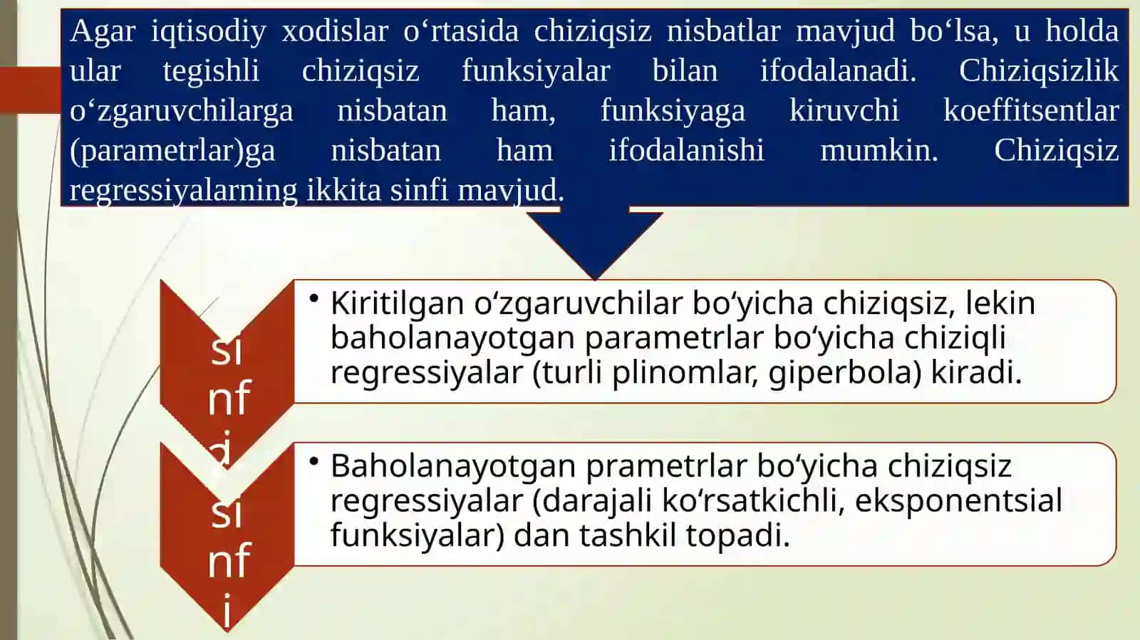 CHIZIQSIZ REGRESSIYA 3