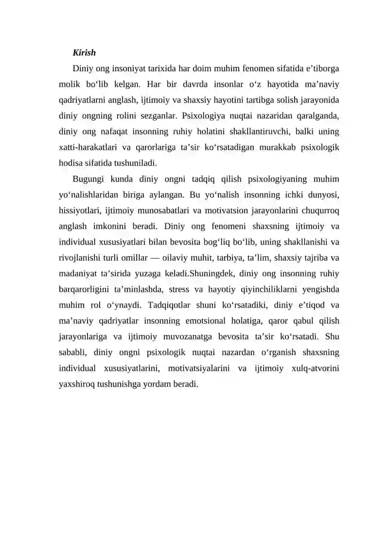 Diniy ong fenomenlarining psixologik jixatlari 3