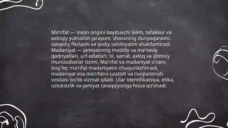 Maʼrifat va madaniyat tushunchasi 3
