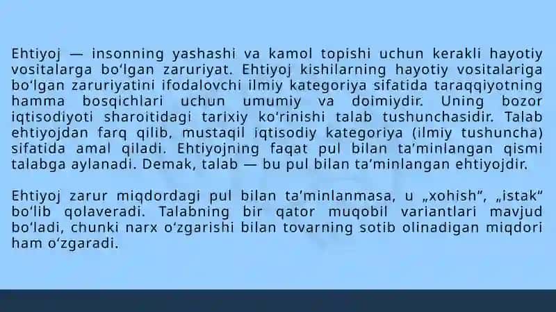 Ehtiyojlarni anglash va izlash 3