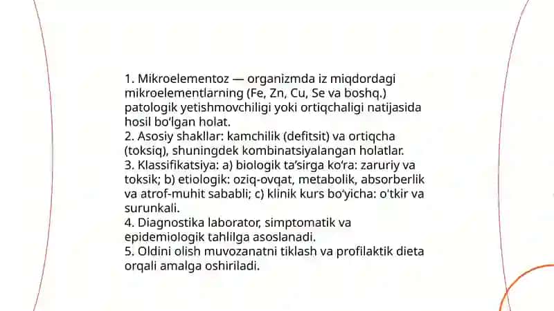 Mikroelementozlarning inson organizmidagi ahamiyati 3