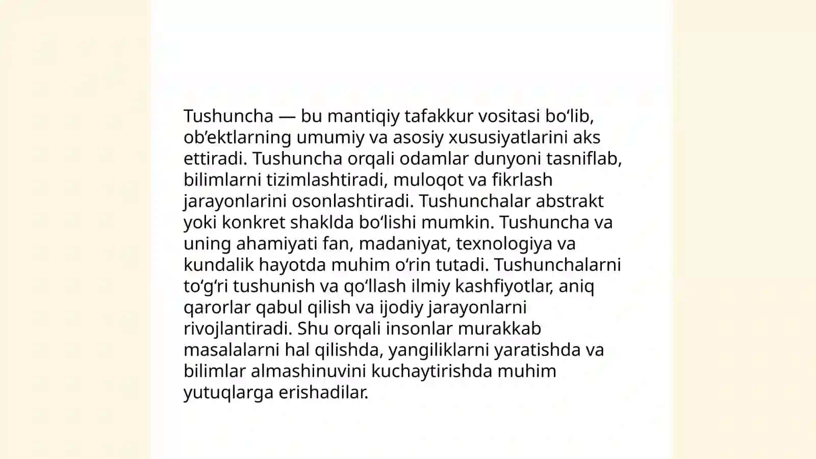 Tushuncha va uning ahamiyati 3