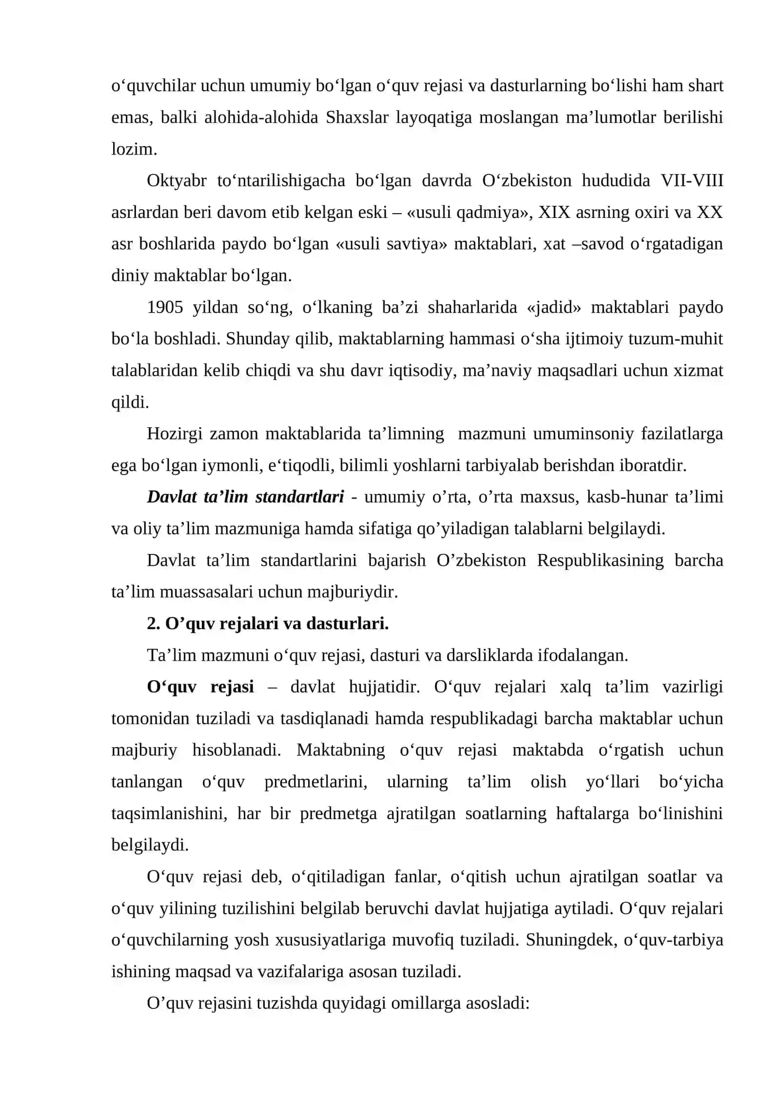 Ta'limning mazmuni 3