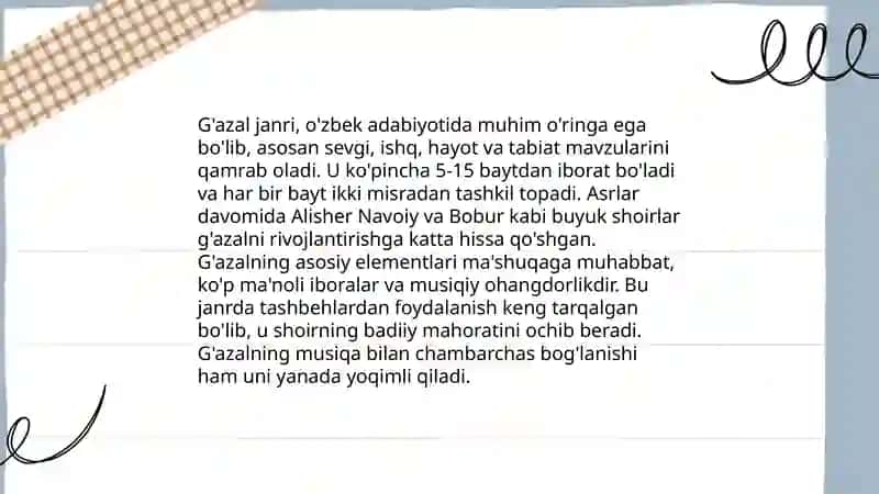 G'azal tahlili mezonlari 3