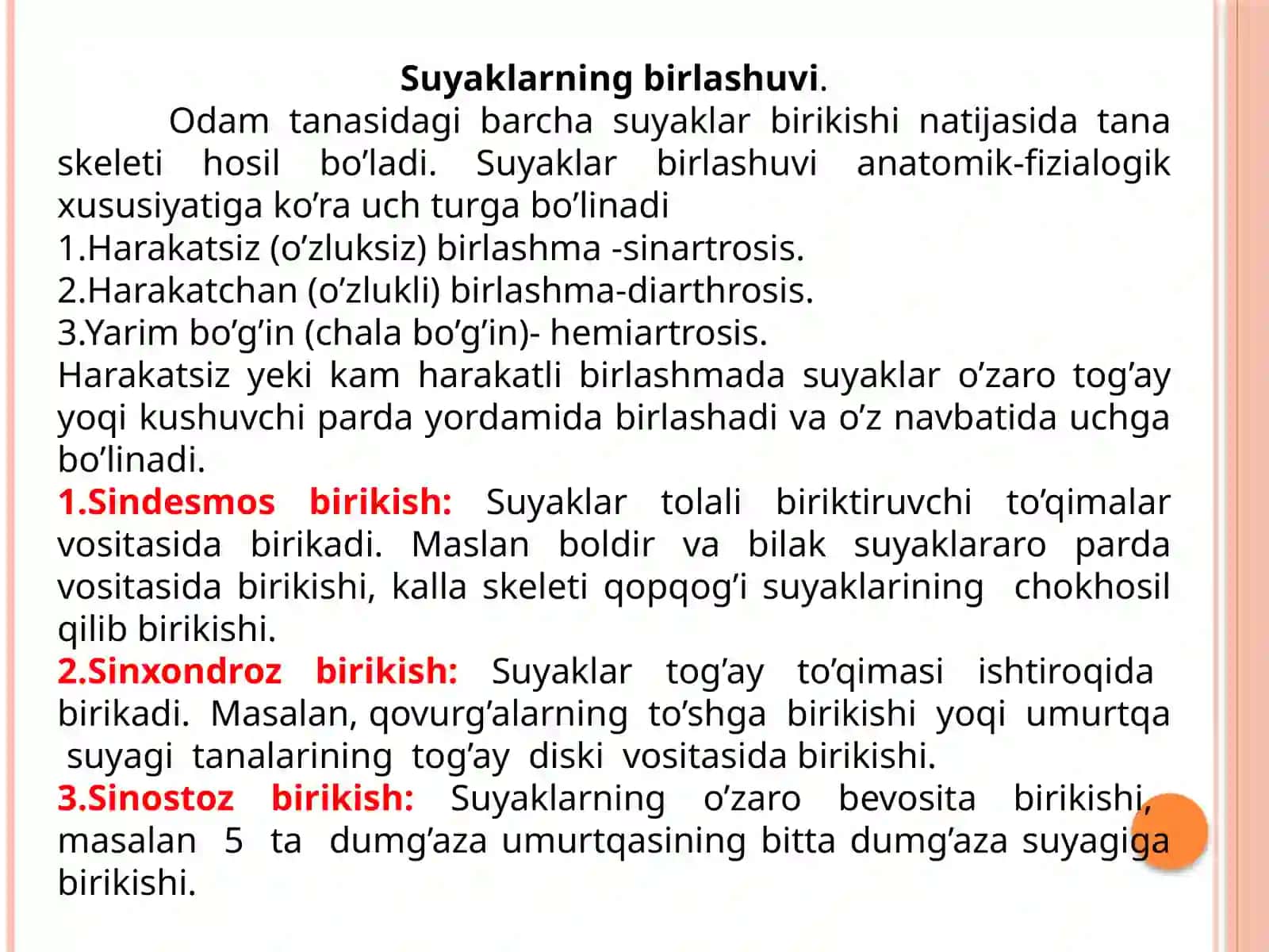 Suyaklarning o'zaroq o'shilishi 3