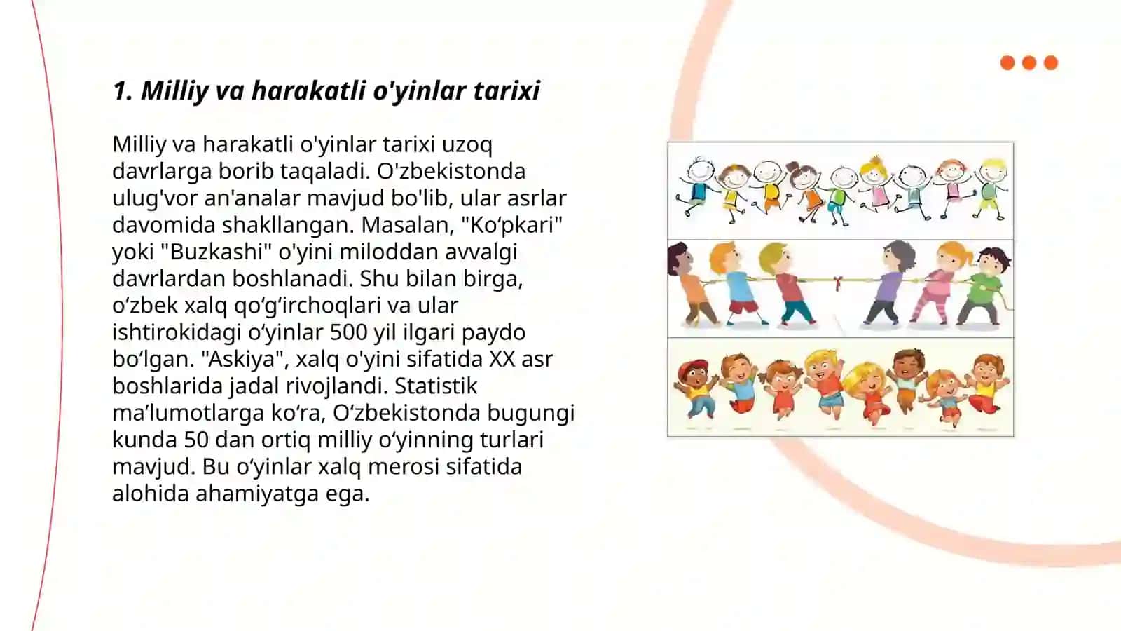 Milliy va harakatli o’yinlar tarixi rivojlanishi 3