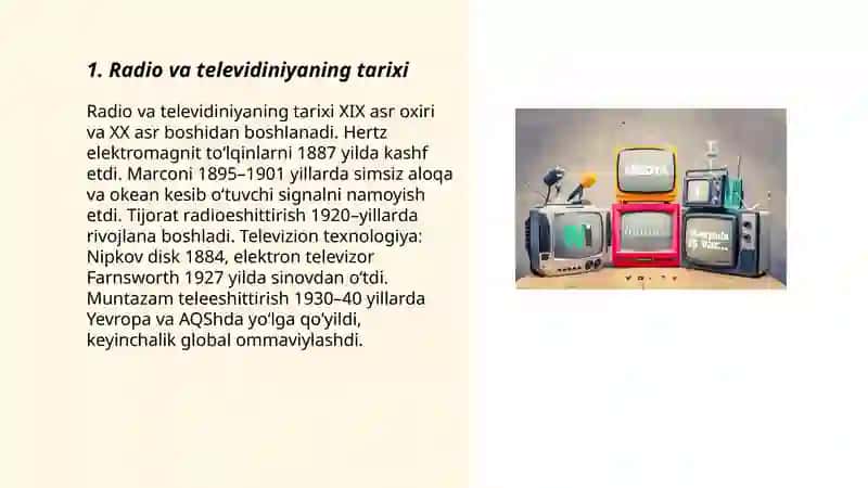 Radio va televidiniyaning tarixi 3