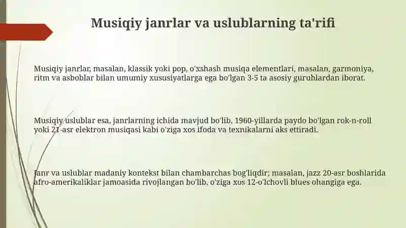 Musiqiy janr va uslublar 3
