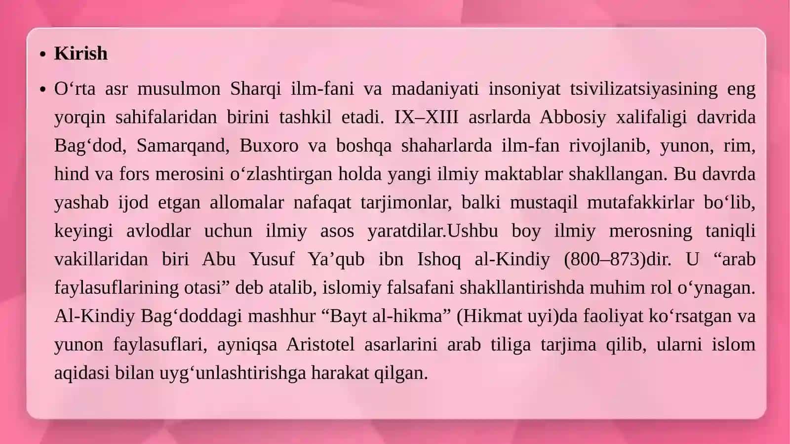 Yoqubal-Kindiy 3
